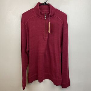 Tommy‎ Bahama sweater Mens m red long sleeve 1/4 zip NWT MSRP $118